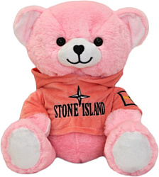 Sun&Rain Медведь Stone Islande (розовый/персиковое худи)