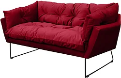 Прямой диван Brioli Анико двухместный (V8/вишневый)