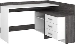 Стол для работы Премиум Персона-2 (ясень анкор темный/белый)