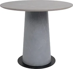 Кухонный стол Lepremo AV 2317 МДФ+керамика 900 (серый матовый Larka Grey/черный+HPL Будда)