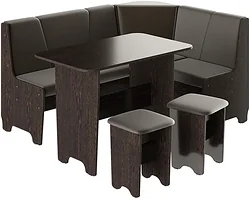 Обеденная группа Трия Техас исп. 1 (венге/экокожа коричневый)