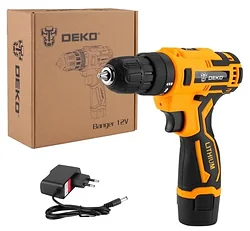 Дрель-шуруповерт DEKO Banger 12V SET (063-4129) Li-Ion 2 А·ч 12 В х1 коробка Дрель-шуруповерт DEKO Banger 12V SET (063-4129) Li-Ion 2 А·ч 12 В х1 коробка