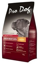 Pro Dog Для щенков крупных пород с курицей сухой (15 кг)