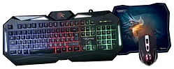 Набор клавиатуры и мыши Qumo Spirit of Wisdom black USB Набор клавиатуры и мыши Qumo Spirit of Wisdom black USB