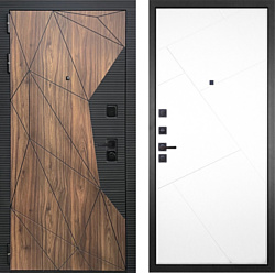 Двери Гранит Континент 029 205x86 (коричневый/белый, левый)