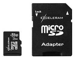 Exceleram microSDXC class 10 UHS-I U1 128GB + SD adapter