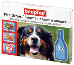 Beaphar Flea Drops для собак средних и крупных пород (3 пипетки)