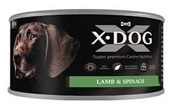 X-DOG (0.16 кг) 12 шт. Ягненок со шпинатом консервы