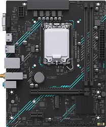 Материнская плата Maxsun MS-H610M 666 WiFi6 ARGB Материнская плата Maxsun MS-H610M 666 WiFi6 ARGB