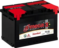 Автомобильный аккумулятор A-mega Standard 74 R низкая (74Ah)