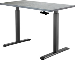 ErgoSmart Manual Desk 1360x800x36 мм (бетон чикаго светло-серый/черный)