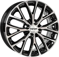 Колесный диск Carwel Риорита 6x15/4x100 D54.1 ET46 Черный с полировкой