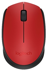 Logitech M171 Wireless Mouse Red-black USB