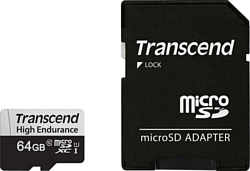 Transcend microSDXC TS64GUSD350V 64GB (с адаптером)