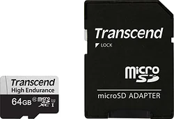 Карта памяти Transcend microSDXC TS64GUSD350V 64GB (с адаптером)