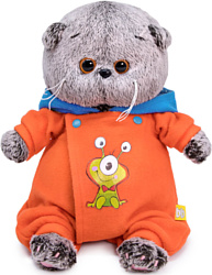 Мягкая игрушка BUDI BASA Collection Басик Baby в комбинезоне с монстриком BB-075 20 см