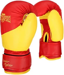 Перчатки для единоборств Fight Empire Junior Fighter 9315640 (4 oz, желтый/красный)