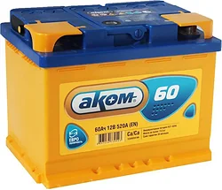 Автомобильный аккумулятор AKOM 6СТ-60VL R+ (60Ah) Автомобильный аккумулятор AKOM 6СТ-60VL R+ (60Ah)