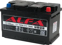 Автомобильный аккумулятор ALFA Standard 74 R низк (74Ah)