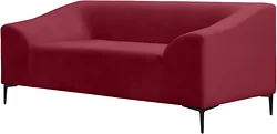 Прямой диван Brioli Тони двухместный (V8/вишневый) Прямой диван Brioli Тони двухместный (V8/вишневый)