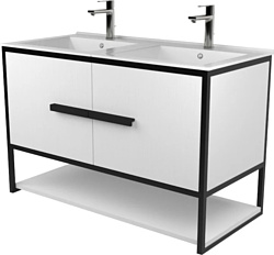 Тумба под умывальник Дабер 008 Т8.10.2.5 (черный/белый)