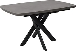 Кухонный стол Мамадома Leonel-130 раздвижной 130-165х85 (дымчатая керамика/черный)