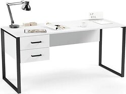 Стол для работы Soma Slava 160x66 (белый/черный)