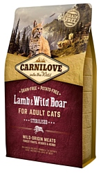 Brit Carnilove Lamb & Wild Boar for adult cats (0.4 кг)
