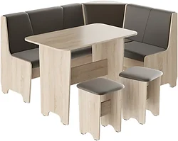 Обеденная группа Трия Техас исп. 1 (дуб сонома/экокожа коричневый) Обеденная группа Трия Техас исп. 1 (дуб сонома/экокожа коричневый)