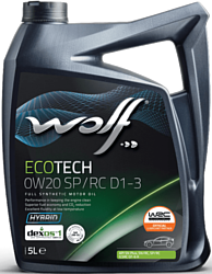 Wolf EcoTech 0W-20 SP/RC D1-3 5л