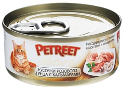 Petreet Natura Кусочки розового тунца с кальмарами (0.070 кг) 12 шт.