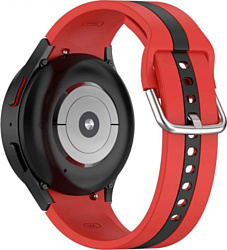 Rumi Sport Line силиконовый для Samsung Galaxy Watch4/5 (20 мм, красный/черный)