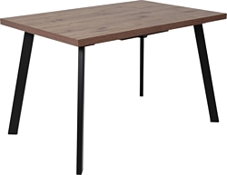 Кухонный стол Мамадома Borg-120 раздвижной 120-160х80 (дуб веллингтон/черный)