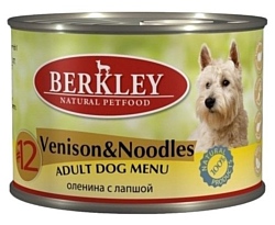 Berkley (0.2 кг) 1 шт. Паштет для собак #12 Оленина с лапшой
