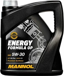 Моторное масло Mannol ENERGY FORMULA OP 5W-30 4л Моторное масло Mannol ENERGY FORMULA OP 5W-30 4л