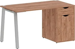Стол для работы Riva Home Office VR.SP-3-138.1.A Silver (янтарный дуб)