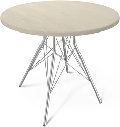 Кухонный стол Sheffilton SHT-TU2-1/80 МДФ (хром лак/ассаль)