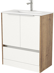Тумба под умывальник Дабер 017 WeltWasser Deilbach 7517-60 Т17.6W.0.21Б (дуб галифакс/белый/ручка белая)