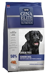 Gina Elite (15 кг) Grain Free Senior Dog Trout With Salmon, SWEET Sweet Potato&Asparagus