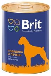 Brit (0.85 кг) 12 шт. Консервы для собак Говядина и печень
