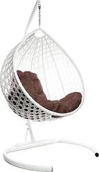 M-Group Капля Люкс 11030105 (белый ротанг/коричневая подушка)