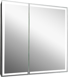 Континент  Mirror Box Black Led 80х80