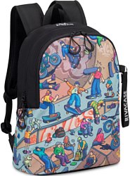 Городской рюкзак Rivacase 5420 black (скейтер)