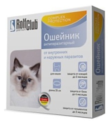 RolfСlub Ошейник антипаразитарный для кошек, 40 см