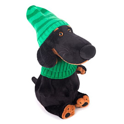 Basik & Co в зеленой шапке и шарфе (25 см)