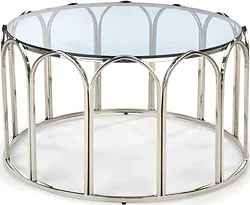 Журнальный столик Halmar Olivia (дымчатый/хром)