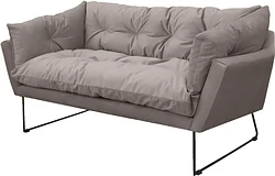Прямой диван Brioli Анико двухместный (V3/серо-коричневый)
