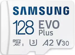 Samsung EVO Plus 2024 microSDXC 128GB (с адаптером)