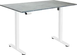 Стол для работы стоя ErgoSmart Electric Desk Slim 1380х800х18 мм (бетон чикаго/белый)