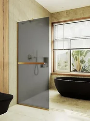 Душевая перегородка MaybahGlass 99x195 MGD-1462-3у (графитовое матовое стекло/золото) Душевая перегородка MaybahGlass 99x195 MGD-1462-3у (графитовое матовое стекло/золото)